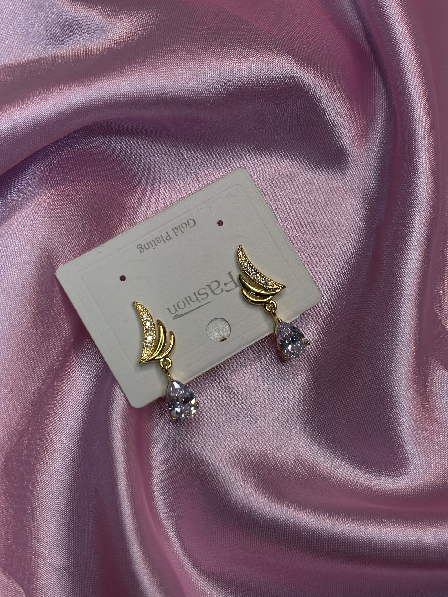 Winged Goddess Silhouette Drop Earrings