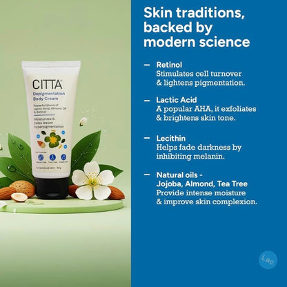 CITTA Depigmentation Body Cream (Shea Butter & Almond) | 50 gm