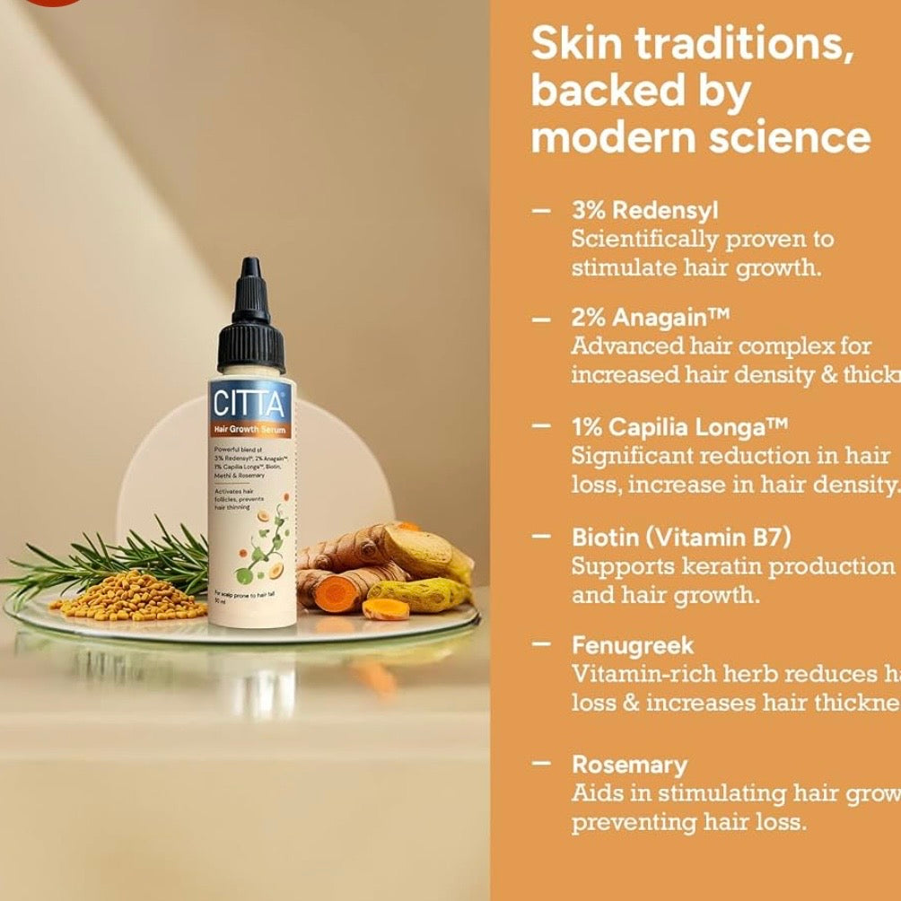 CITTA Hair Growth Serum (with Redensyl & Rosemary) | 50 ml