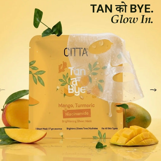 CITTA Tan Ko Bye Sheet Mask (Mango, Turmeric & Niacinamide)