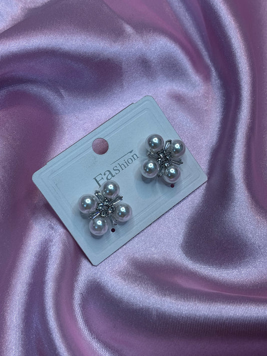 Ice Blue Solitaire Crystal Stud Set