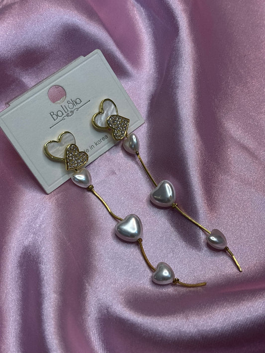 Floating Crystal Droplet Linear Earrings