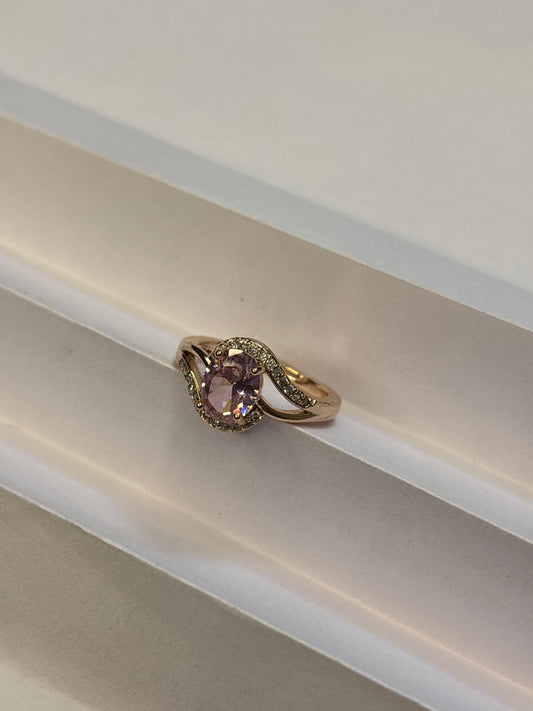 Rose Petal Contoured Accent Ring